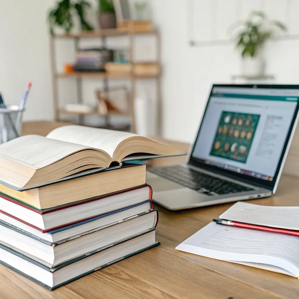 Tutoring Books and Laptop